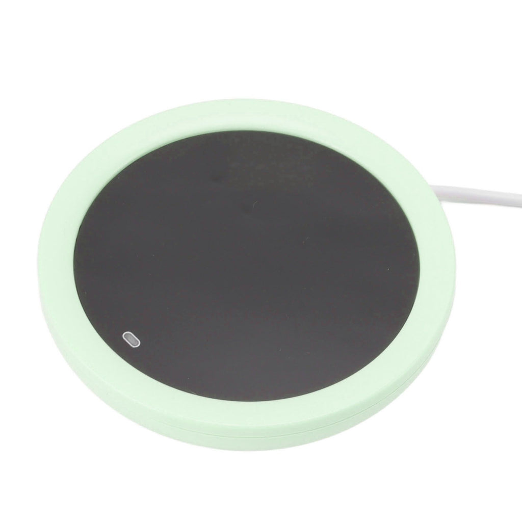 USB Coffee Mug Warmer Electric Gravity Switch 55 Celsius Degree Milk Heating Plate for Office Green
