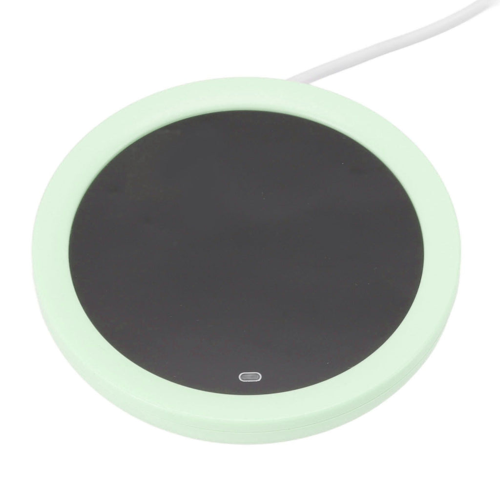 USB Coffee Mug Warmer Electric Gravity Switch 55 Celsius Degree Milk Heating Plate for Office Green