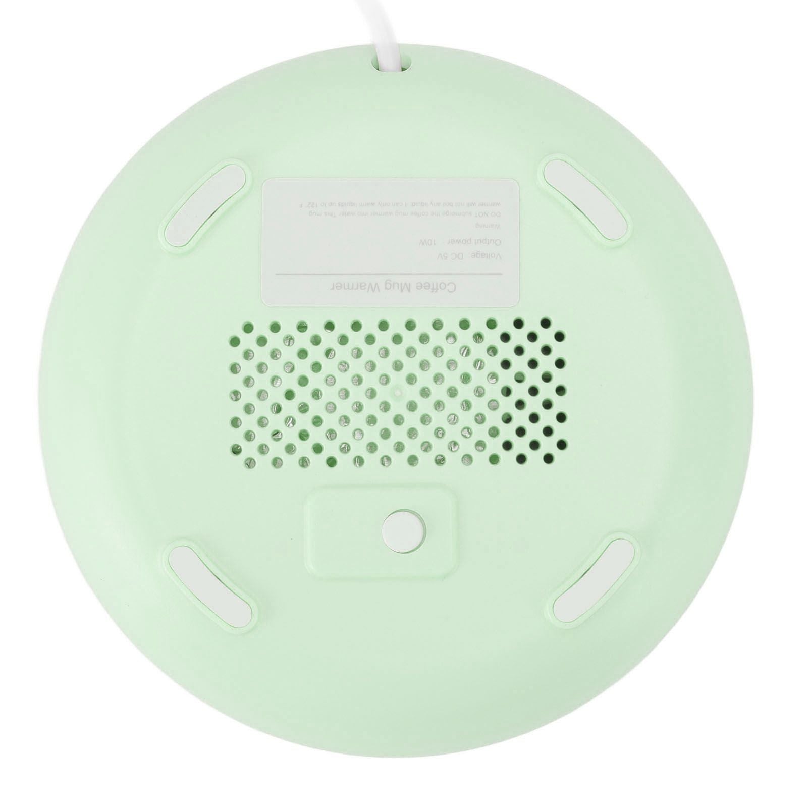 USB Coffee Mug Warmer Electric Gravity Switch 55 Celsius Degree Milk Heating Plate for Office Green