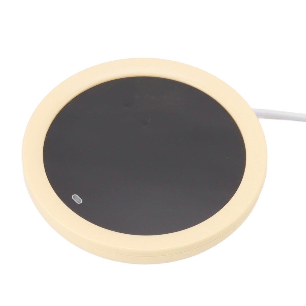 USB Coffee Mug Warmer Electric Gravity Switch 55 Celsius Degree Milk Heating Plate for Office Yellow