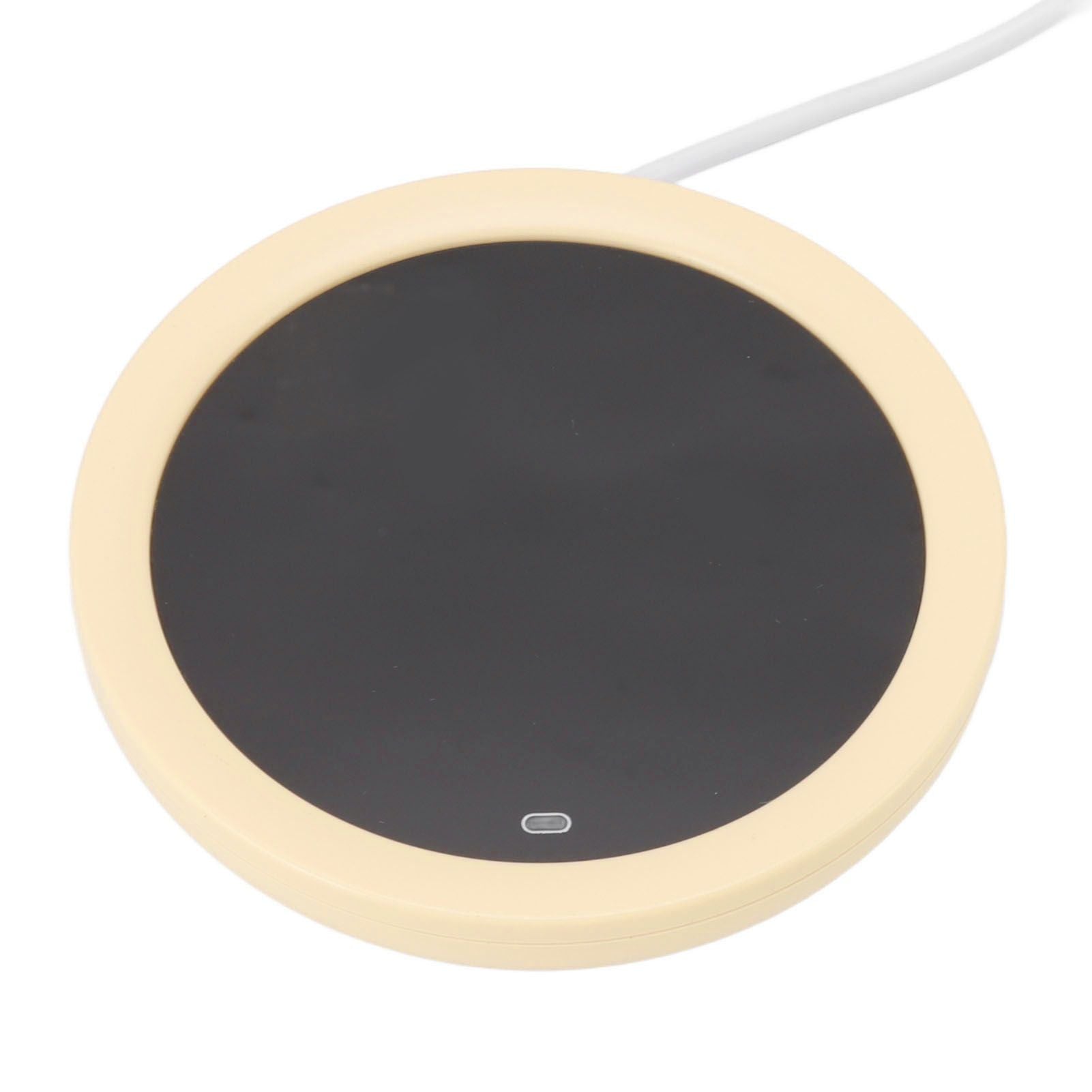 USB Coffee Mug Warmer Electric Gravity Switch 55 Celsius Degree Milk Heating Plate for Office Yellow