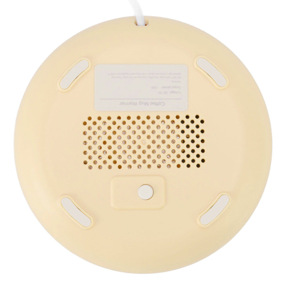 USB Coffee Mug Warmer Electric Gravity Switch 55 Celsius Degree Milk Heating Plate for Office Yellow