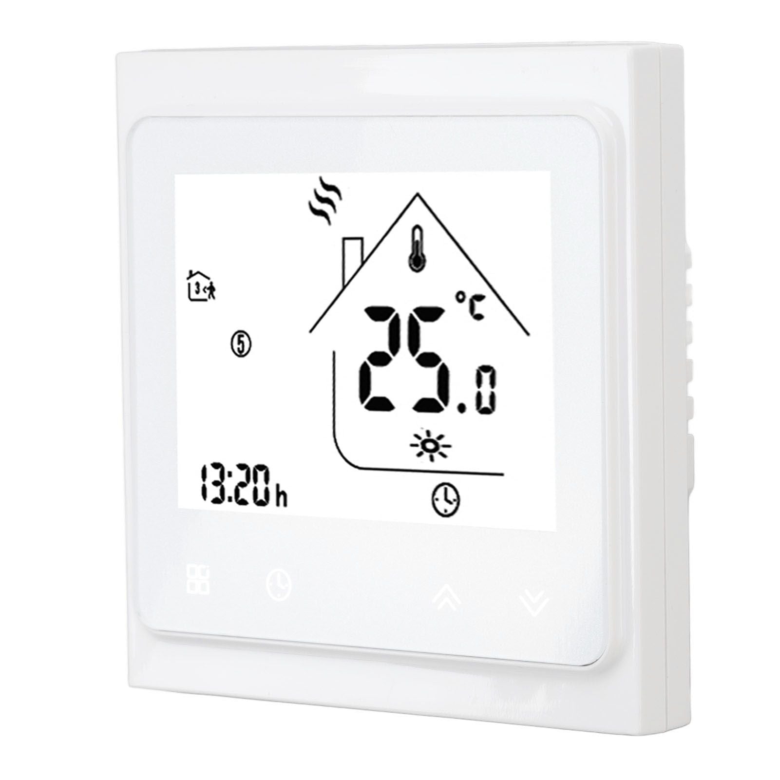 BHT 002GC Boiler Heating Programmable Thermostat Digital Touch Screen Thermostat with Large LCD Display Passive Output Temperature Controller 95‑240V