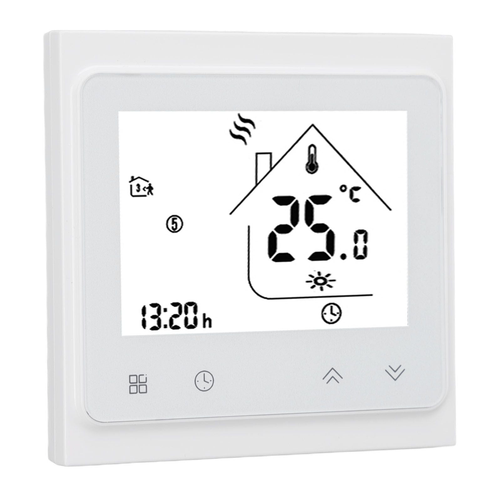 BHT 002GC Boiler Heating Programmable Thermostat Digital Touch Screen Thermostat with Large LCD Display Passive Output Temperature Controller 95‑240V