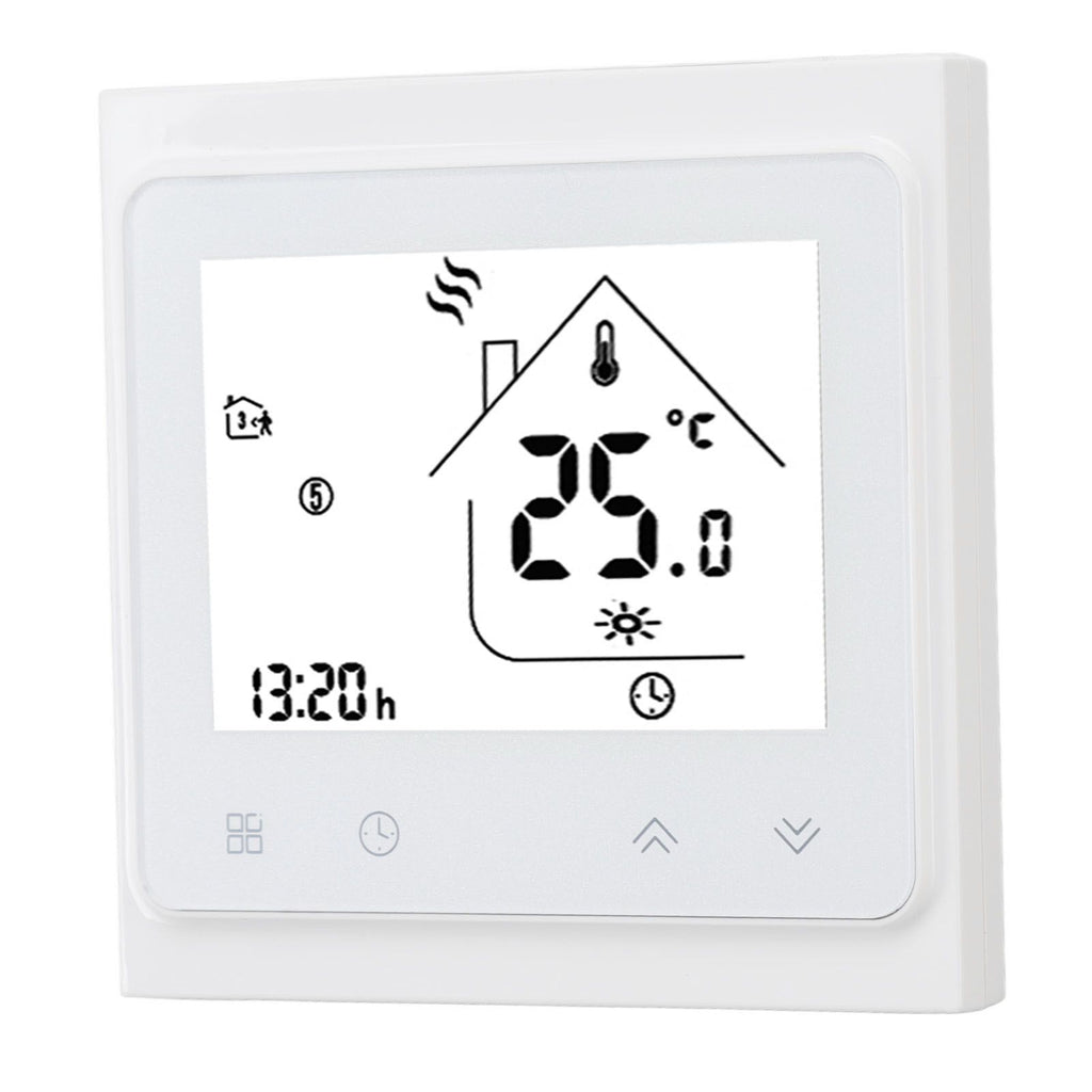 BHT 002GC Boiler Heating Programmable Thermostat Digital Touch Screen Thermostat with Large LCD Display Passive Output Temperature Controller 95‑240V