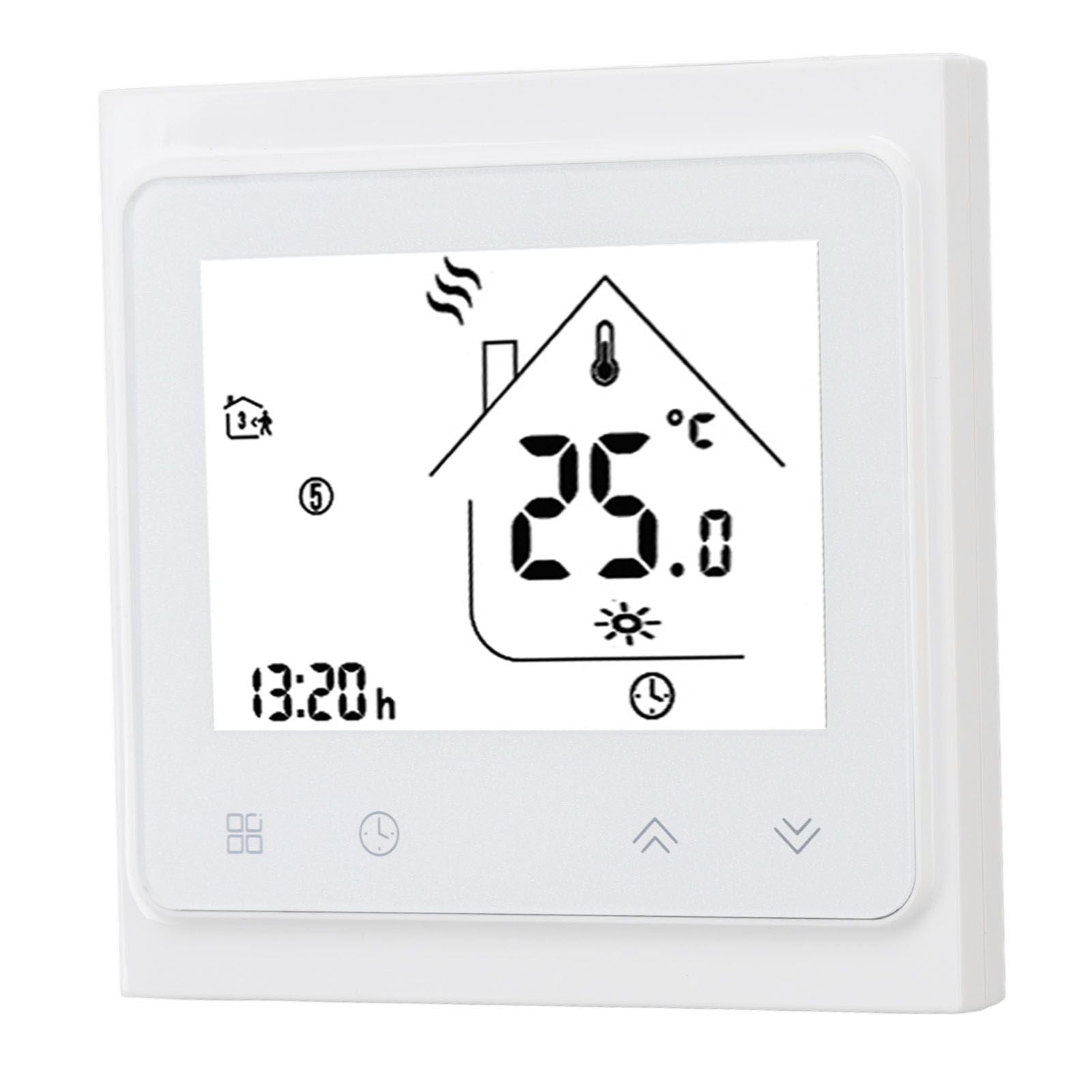 BHT 002GC Boiler Heating Programmable Thermostat Digital Touch Screen Thermostat with Large LCD Display Passive Output Temperature Controller 95‑240V