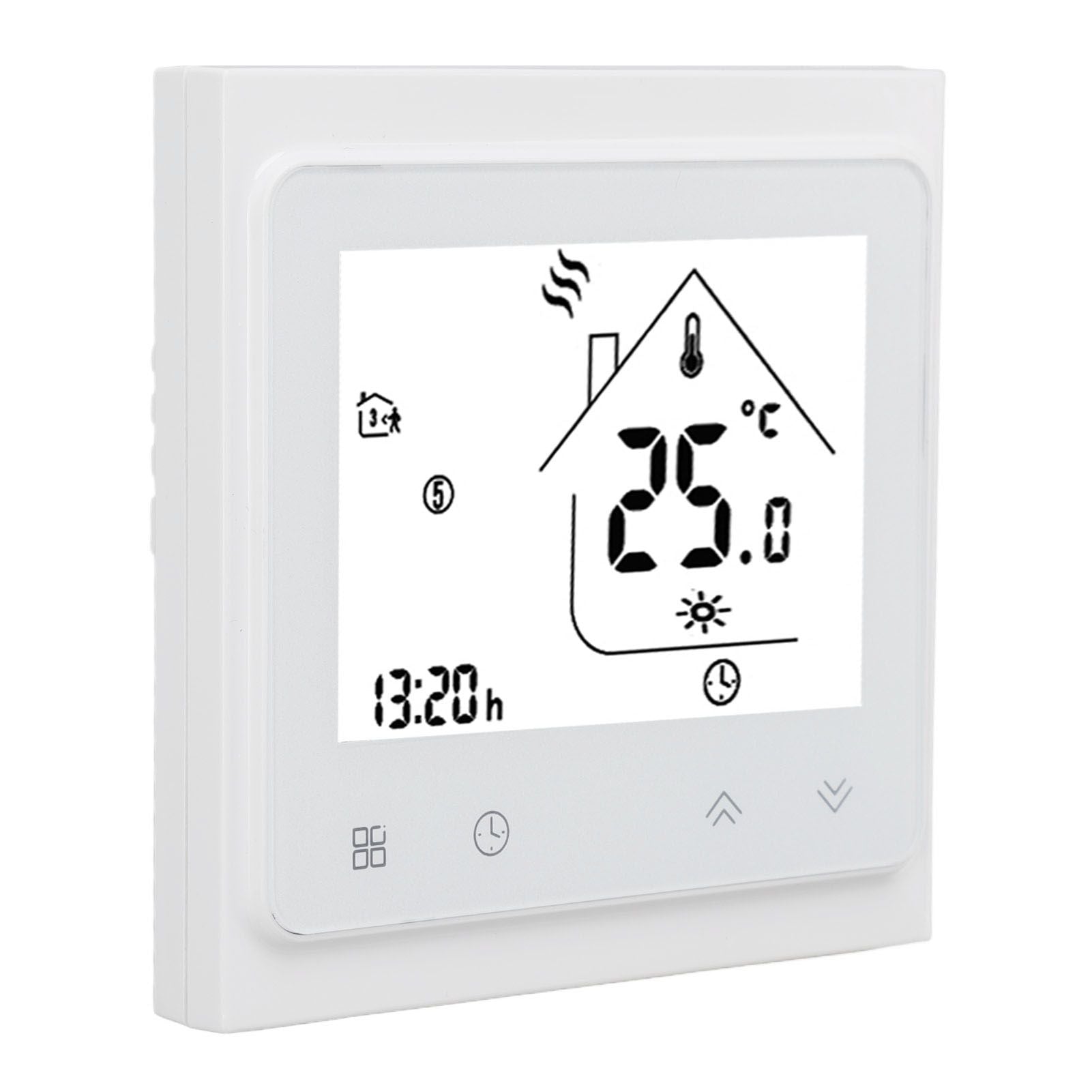 BHT 002GC Boiler Heating Programmable Thermostat Digital Touch Screen Thermostat with Large LCD Display Passive Output Temperature Controller 95‑240V
