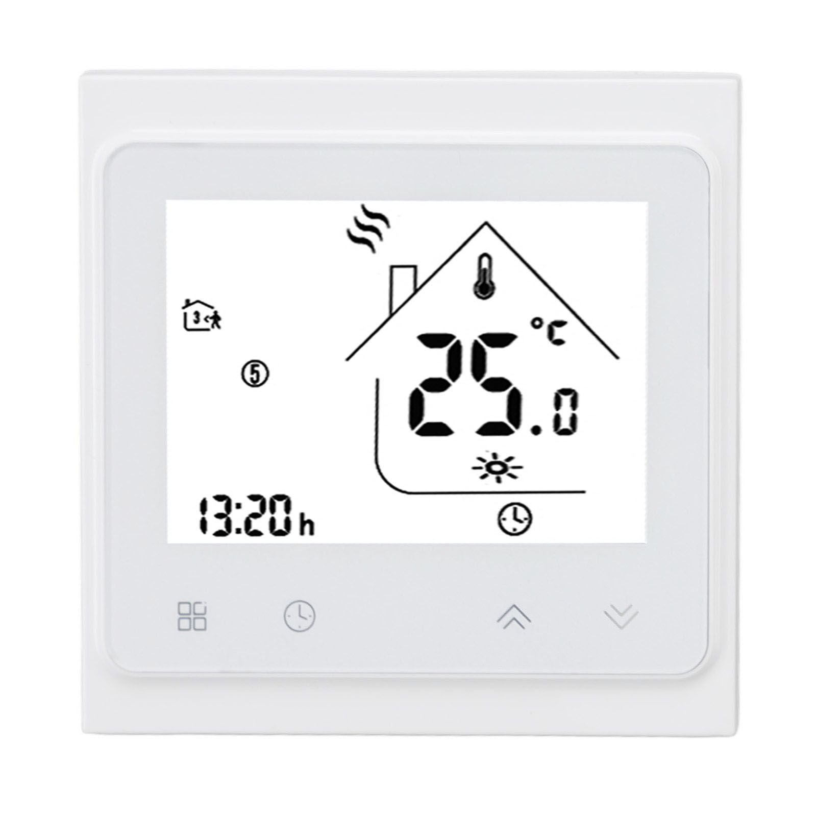 BHT 002GC Boiler Heating Programmable Thermostat Digital Touch Screen Thermostat with Large LCD Display Passive Output Temperature Controller 95‑240V