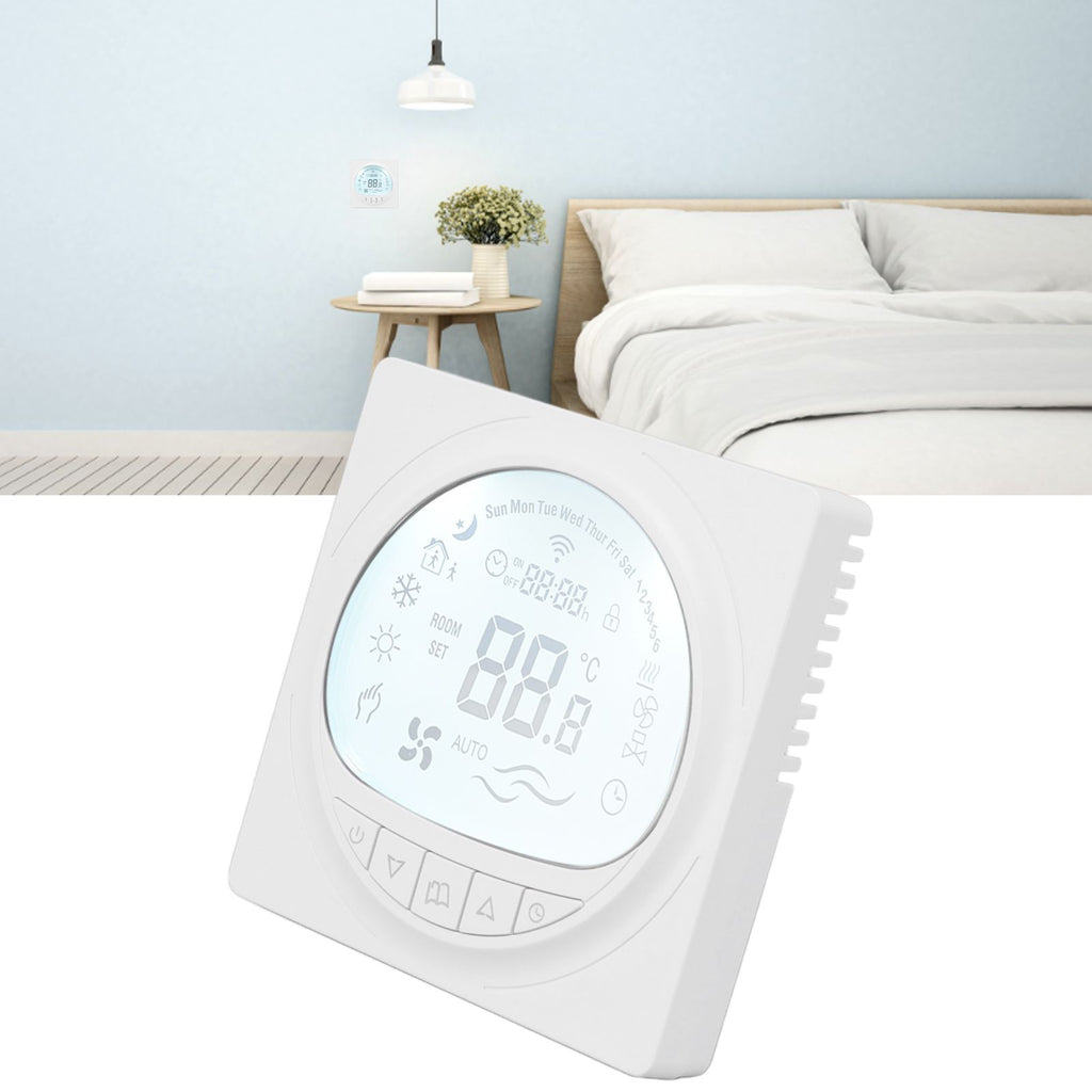 Floor Heating Thermostat Programmable Large LCD Display Plumbing Temperature Controller with 485 Communication 220V