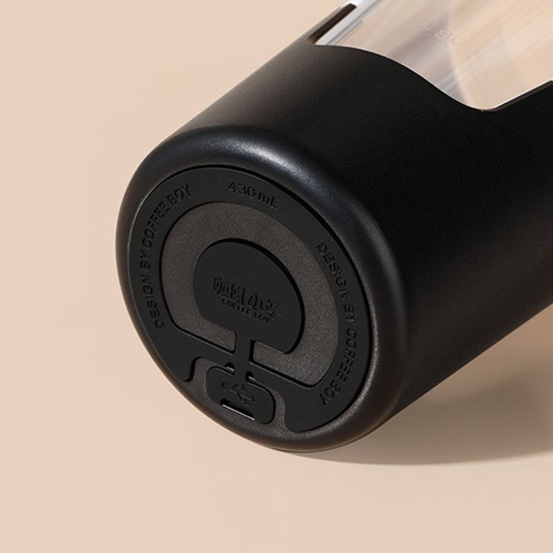 430ml Electric Mixing Mug Healthy 7000 RPM Rechargeable Self Stirring for Protein Shakes Coffee Black - Flavour Fushion Cooking Shop