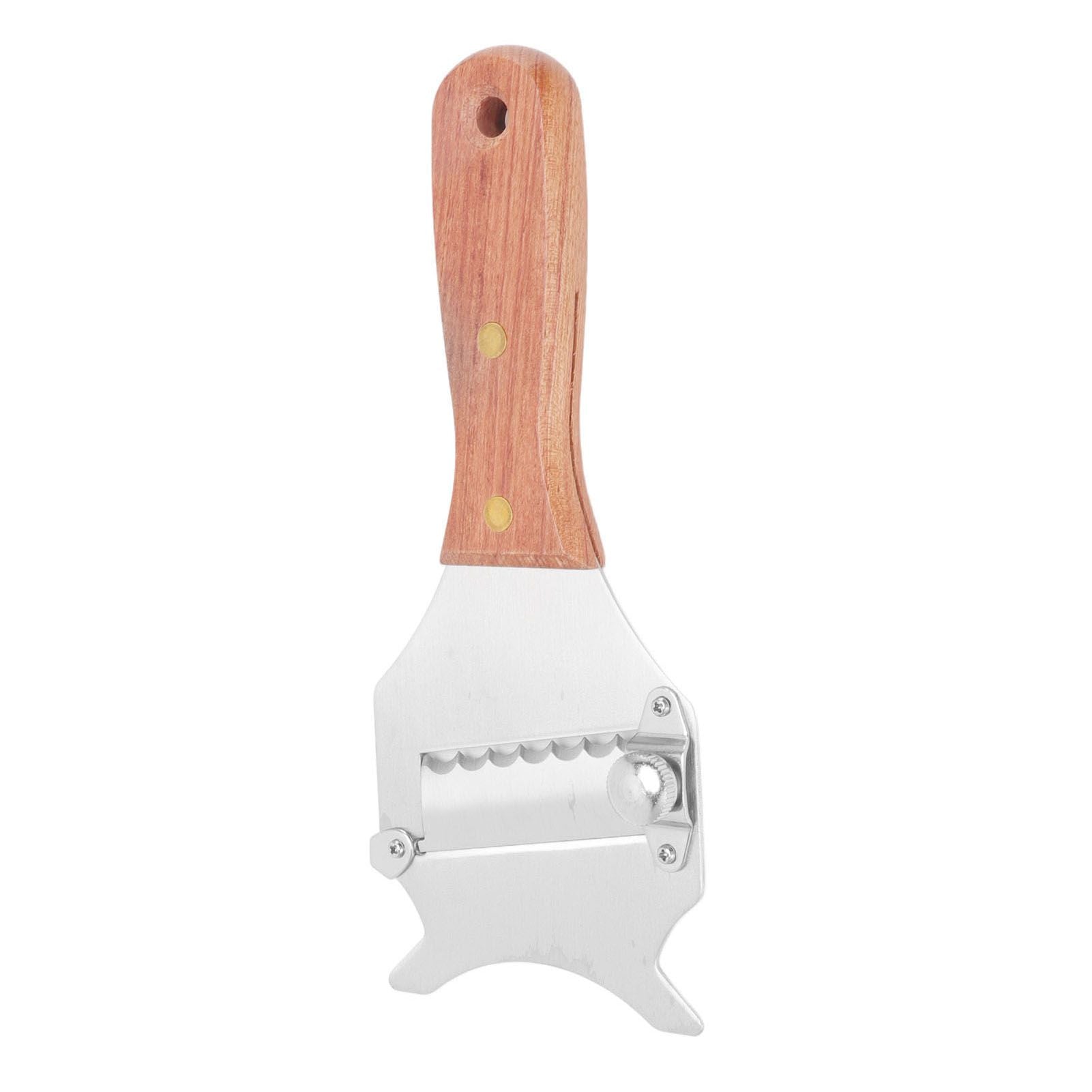 Truffle Grater Wavy Blade Wooden Handle Stainless Steel Hand Plane Cheese Grater Cutter for Chocolate