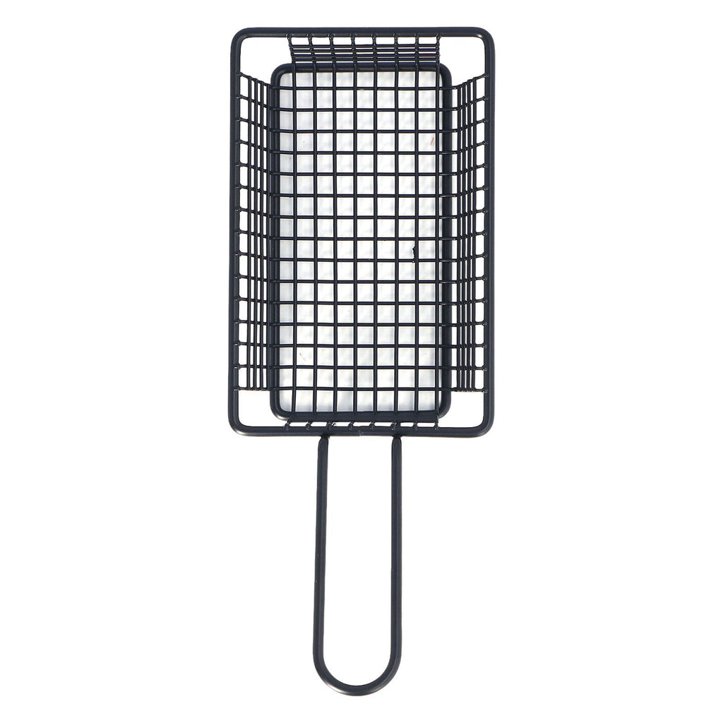 Fryer Basket Food Grade Stainless Steel French Fry Holder Frying Strainer with Handle for Restaurant Home Short Rectangle