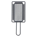 Fryer Basket Food Grade Stainless Steel French Fry Holder Frying Strainer with Handle for Restaurant Home Short Rectangle