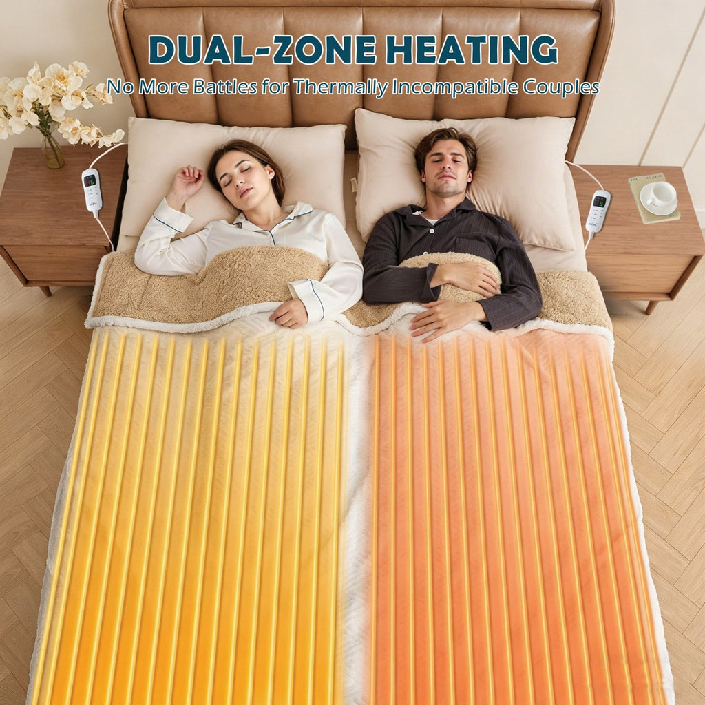 Heated Mattress Pad - Bedding Electric Blanket with 9 Heat Setting & 9-Hour Auto Off, Heated Mattress Pad-Machine Washable Fully Fitted Heating Pad with Overheat Protection , 800GSM Non Woven Fabric-fitted sheet cover(Super King)