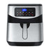 12 litre digital air fryer with digital touch-screen menu and sleek stainless steel design.