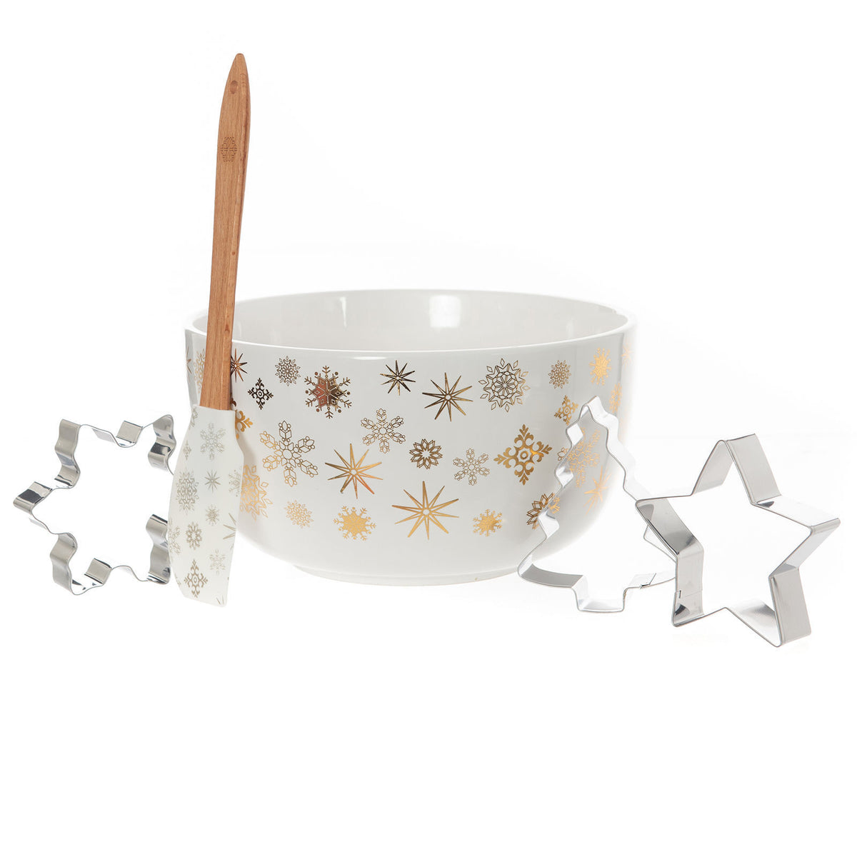 Electroplate Gold Snowflake Mini Mix Bowl Set - Flavour Fushion Cooking Shop
