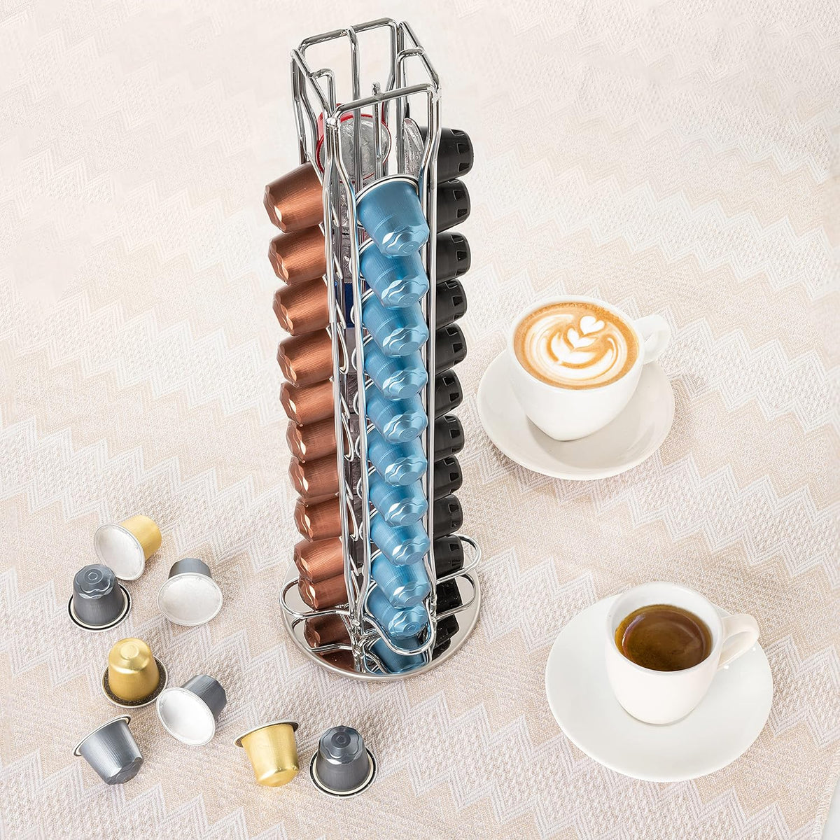 Coffee Pods Holder Storage Compatible with 40 Nespresso Pods - Flavour Fushion Cooking Shop