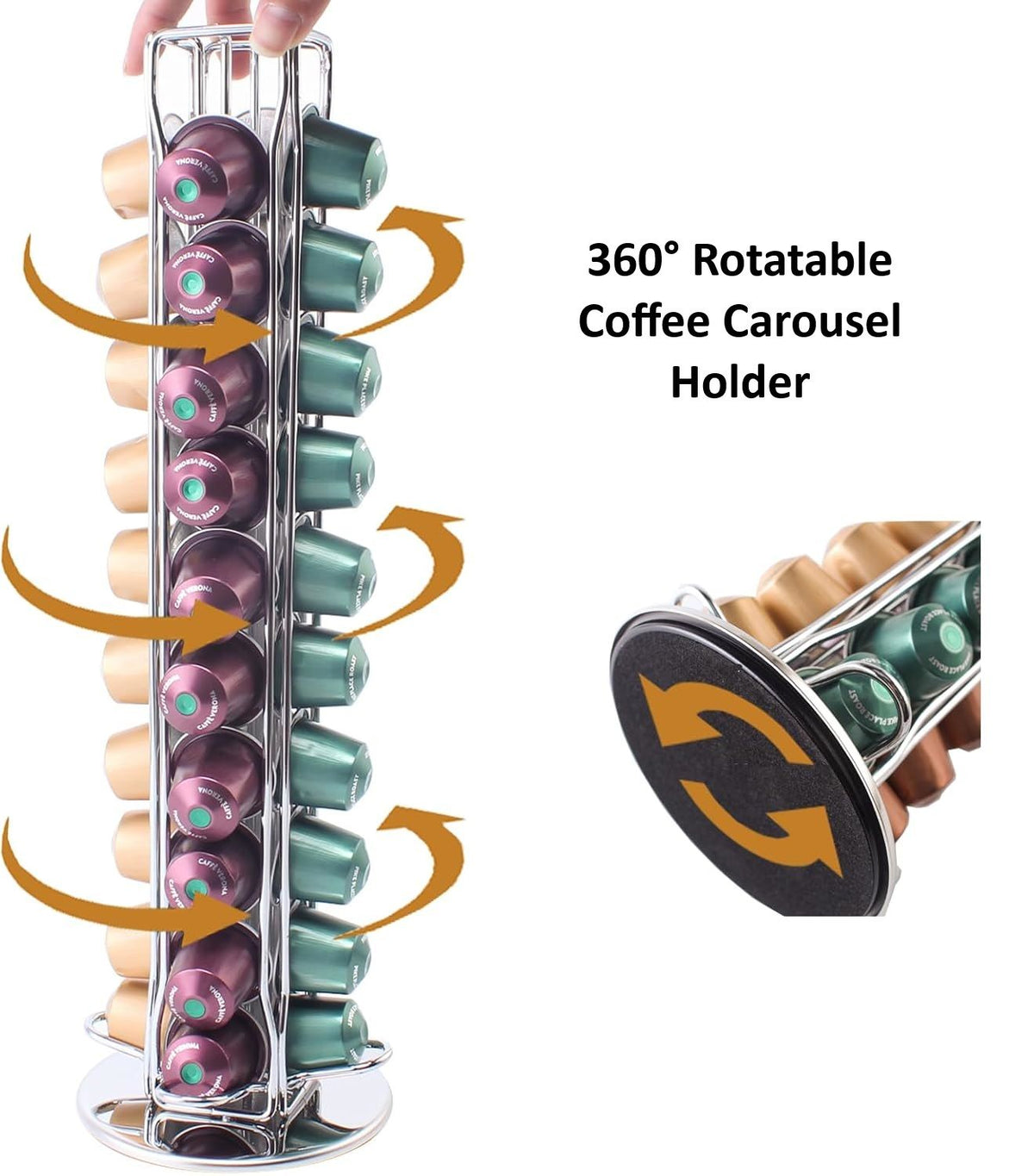Coffee Pods Holder Storage Compatible with 40 Nespresso Pods - Flavour Fushion Cooking Shop