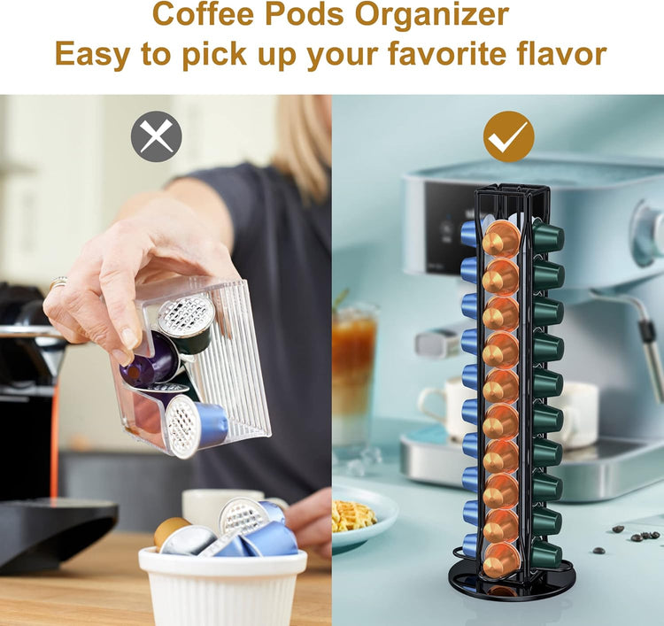 Coffee Pods Holder Storage Compatible with 40 Nespresso Pods - Flavour Fushion Cooking Shop