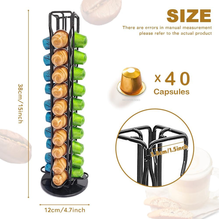 Coffee Pods Holder Storage Compatible with 40 Nespresso Pods - Flavour Fushion Cooking Shop