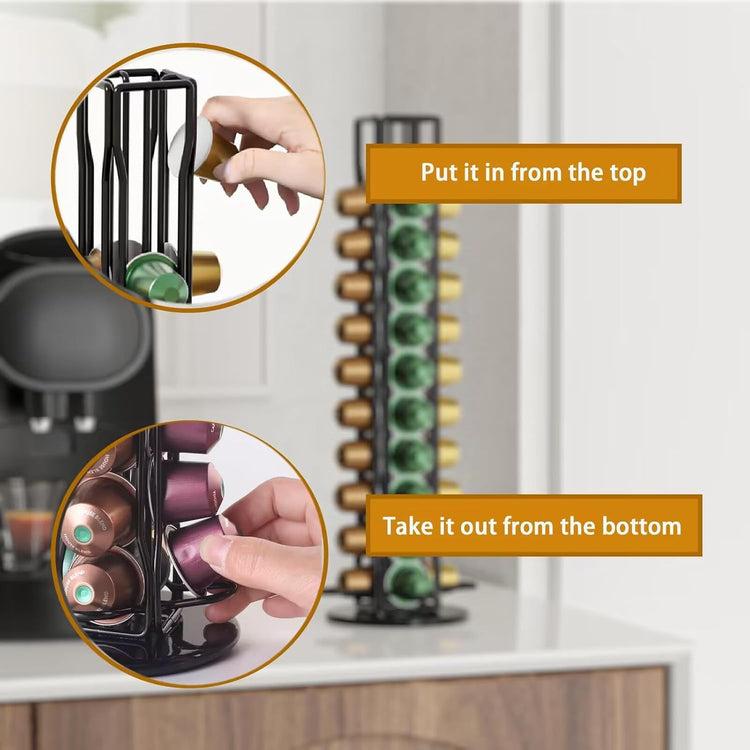 Coffee Pods Holder Storage Compatible with 40 Nespresso Pods - Flavour Fushion Cooking Shop