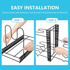 CARLA HOME Adjustable 8-Tier Pan Rack Pot Organizer for Kitchen Cabinet
