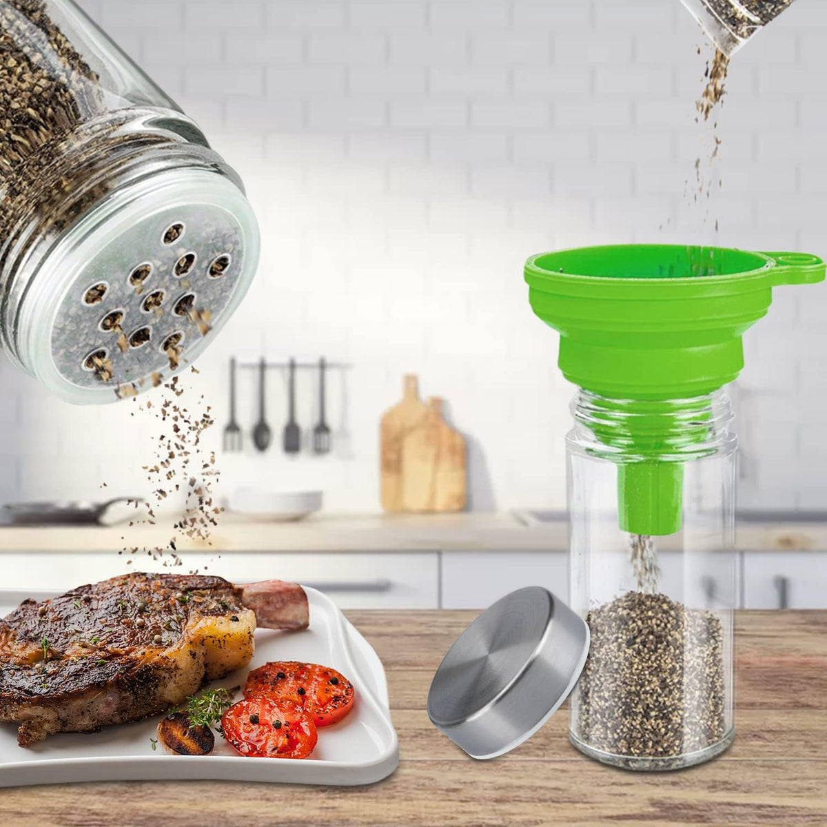 CARLA HOME 20-Jar Spice Rack Organizer Storage for Kitchen Countertop or Cabinet - Flavour Fushion Cooking Shop