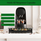 CARLA HOME 60 Coffee Pod Holder Drawer with Tempered Glass