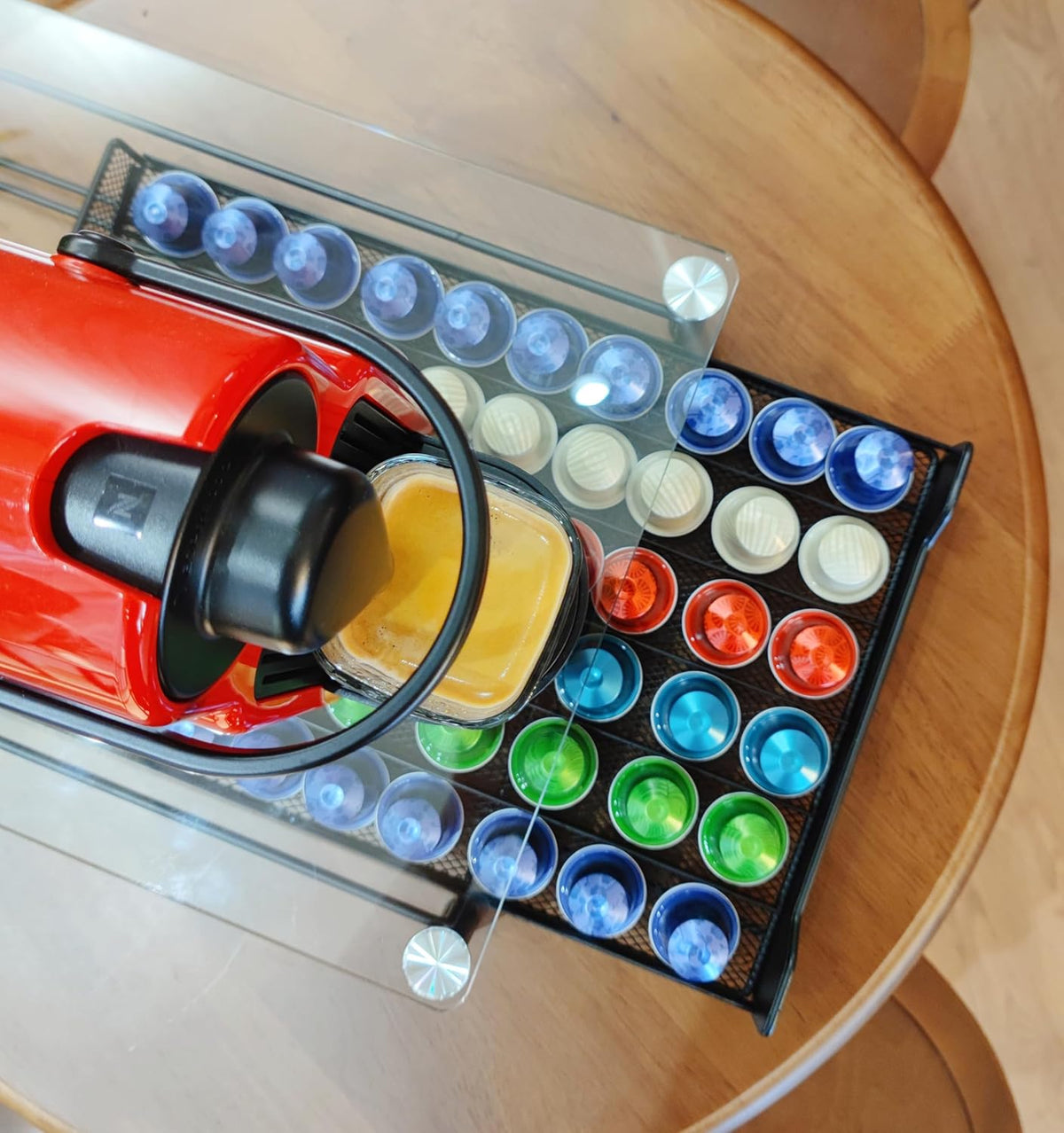 CARLA HOME 60 Coffee Pod Holder Drawer with Tempered Glass - Flavour Fushion Cooking Shop
