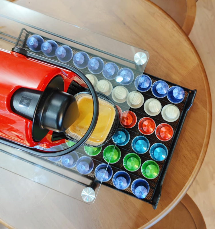 CARLA HOME 60 Coffee Pod Holder Drawer with Tempered Glass - Flavour Fushion Cooking Shop