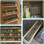 CARLA HOME 24 Glass Spice Jars with Lids, Shaker Tops, 180 Spice Labels