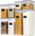 CARLA HOME 8 Piece Airtight Food Storage Containers Set with Lids & Labels for Kitchen Storage - Flavour Fushion Cooking Shop