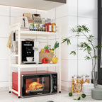 CARLA HOME 3-Tier Microwave Oven Rack with Adjustable Metal Kitchen Shelf Stand