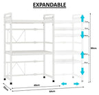 CARLA HOME 3-Tier Microwave Oven Rack with Adjustable Metal Kitchen Shelf Stand