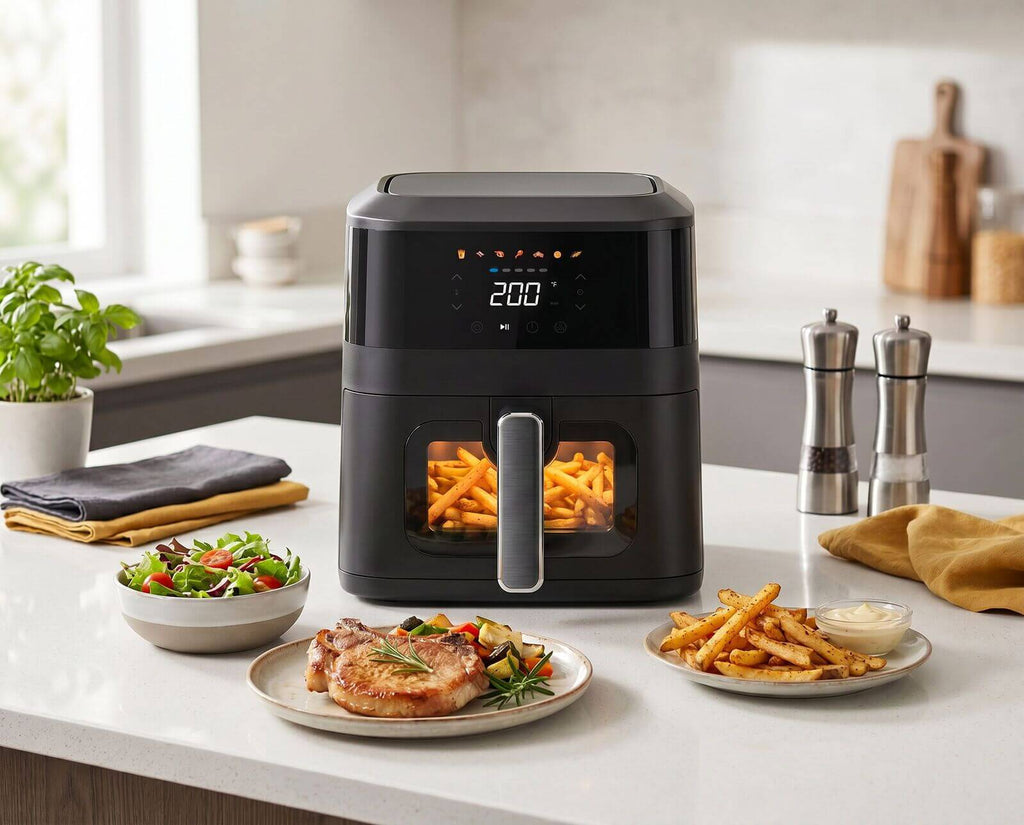 1400W 5L Non Stick Digital Air Fryer with Clear Viewing Window