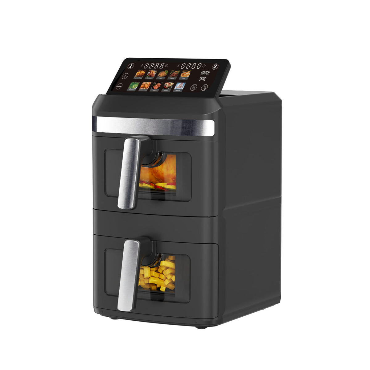 13L Dual Zone 2300W Double Stack Air Fryer with Foldable Top Display - Flavour Fushion Cooking Shop