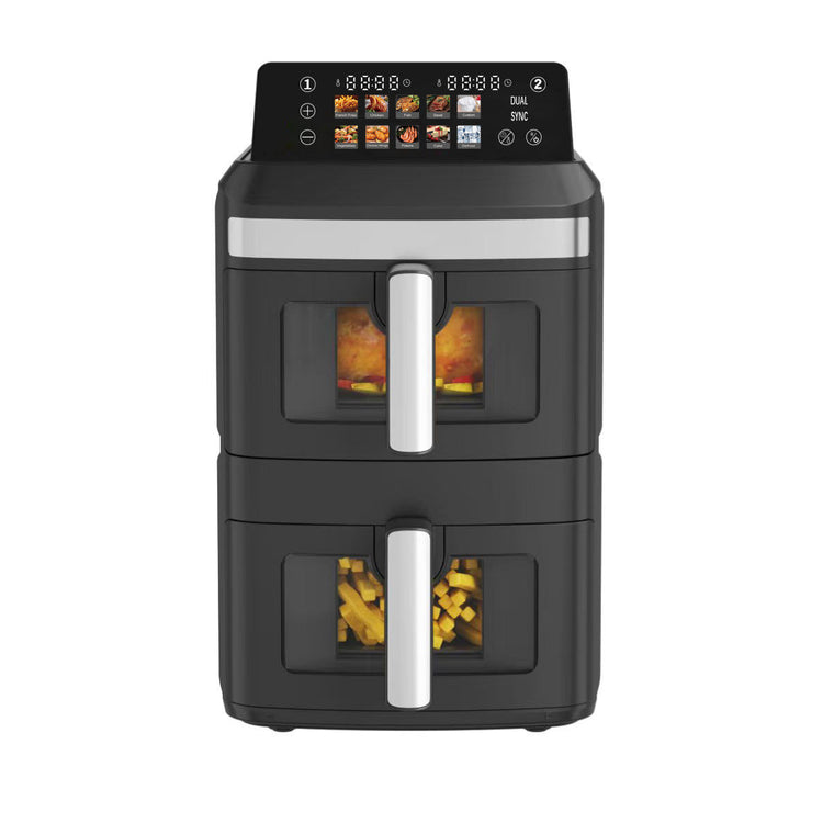 13L Dual Zone 2300W Double Stack Air Fryer with Foldable Top Display - Flavour Fushion Cooking Shop