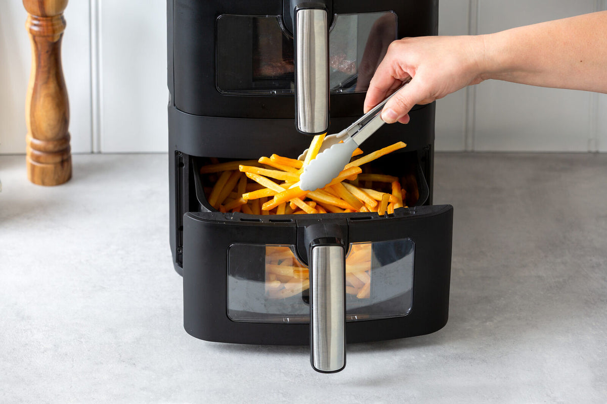 13L Dual Zone 2300W Double Stack Air Fryer with Foldable Top Display - Flavour Fushion Cooking Shop
