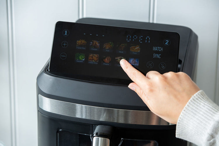 13L Dual Zone 2300W Double Stack Air Fryer with Foldable Top Display - Flavour Fushion Cooking Shop