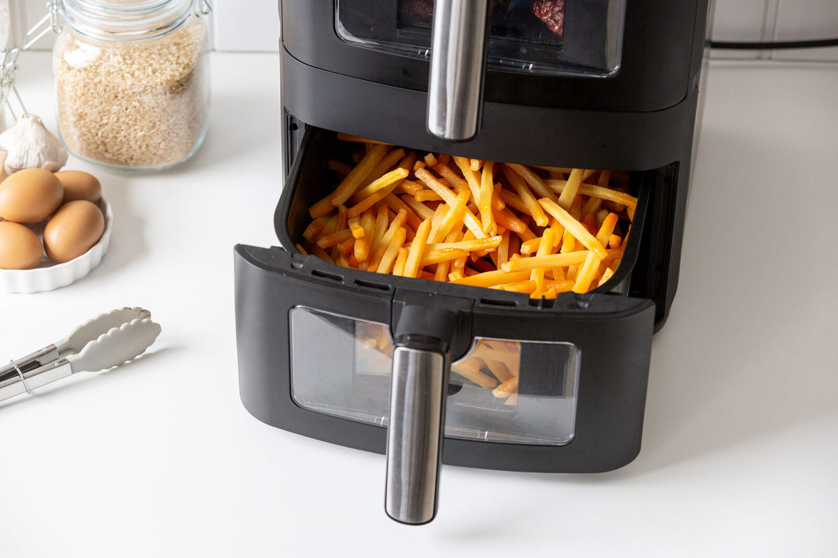 13L Dual Zone 2300W Double Stack Air Fryer with Foldable Top Display - Flavour Fushion Cooking Shop