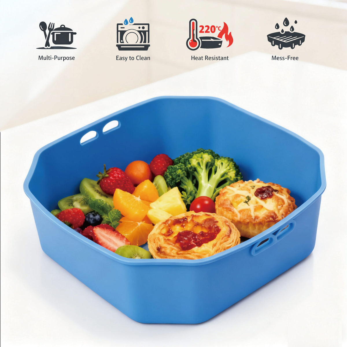 Air Fryer BPA-Free Multi-Purpose Silicone Liners, 2-Pack - Flavour Fushion Cooking Shop