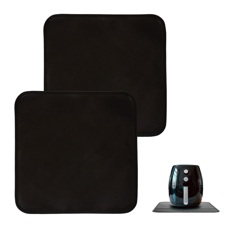 Non Slip Heat Resistant Air Fryer Benchtop Protector Mats, 2 Pack, 40cm x 40cm - Flavour Fushion Cooking Shop