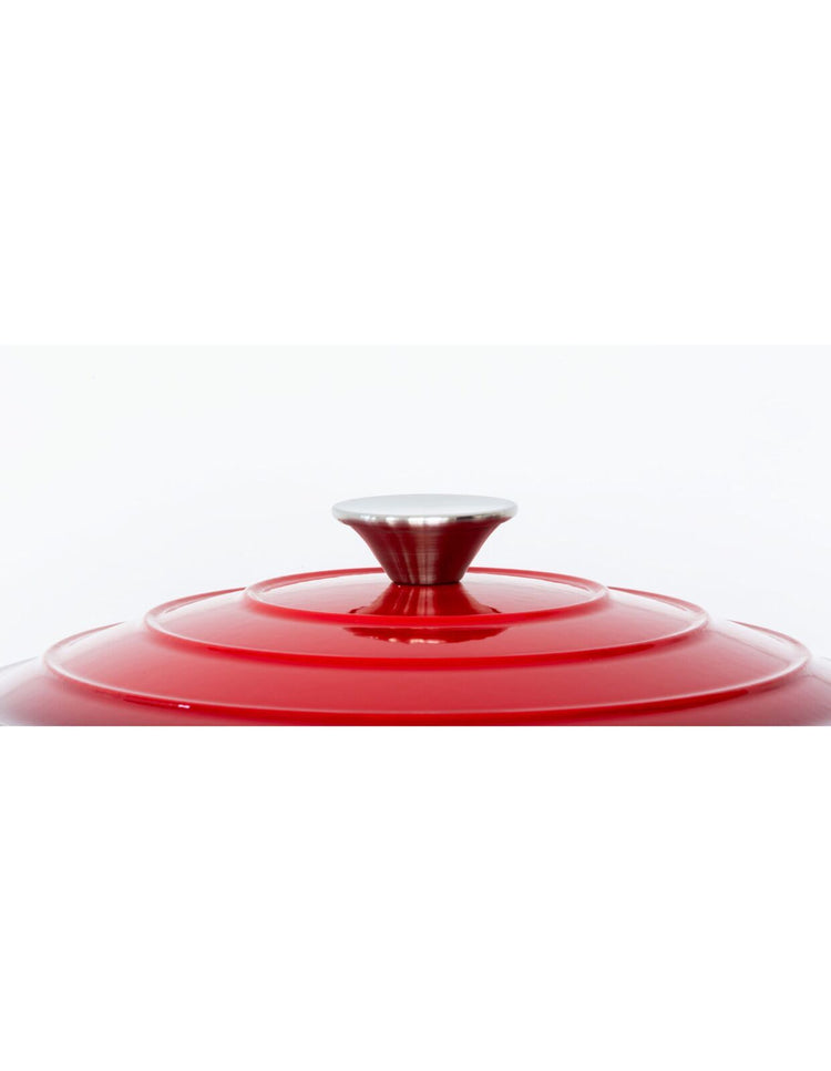 26cm Enamelled Cast Iron French Oven Casserole (4.7L) - Red - Flavour Fushion Cooking Shop