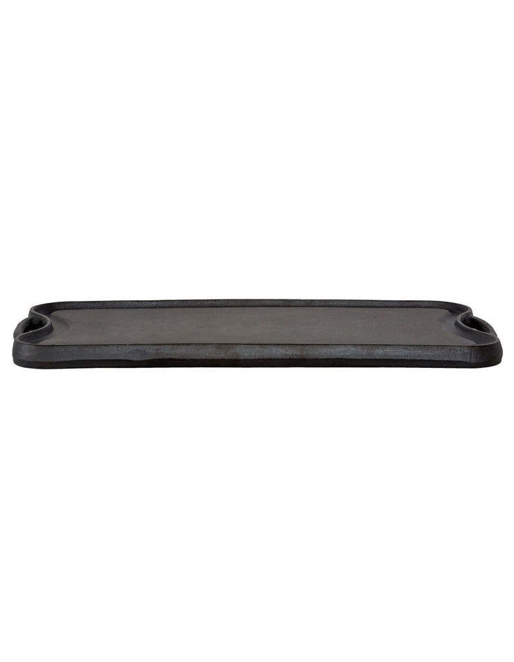 Oil-seasoned Ready to use 50.7x25.8cm Reversible Cast Iron Grill - Black - Flavour Fushion Cooking Shop
