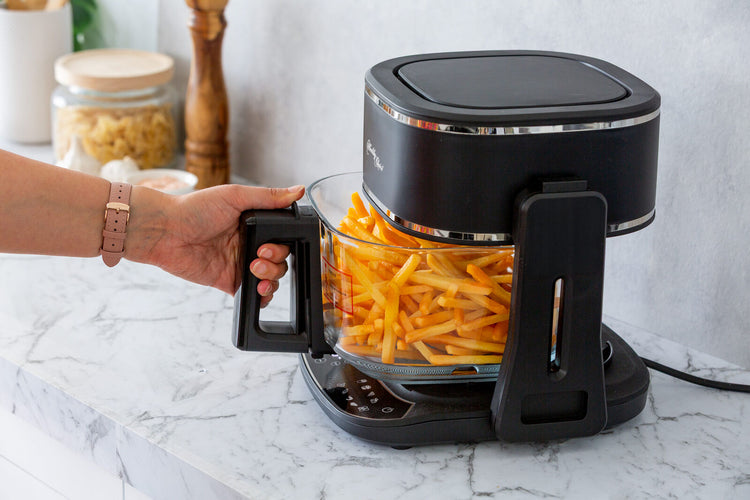 5L 2in1 Air Fryer and Grill, 1400W, Digital Touch Control, Clear Glass Cooking Basket - Flavour Fushion Cooking Shop