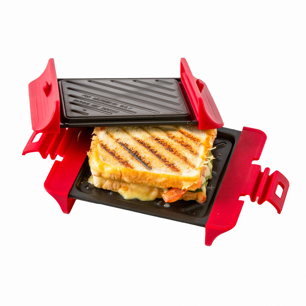 Compact Microwave Sandwich Maker Non-Stick Grill Plates for Quick Meals at Home, Work, or Travel - Flavour Fushion Cooking Shop
