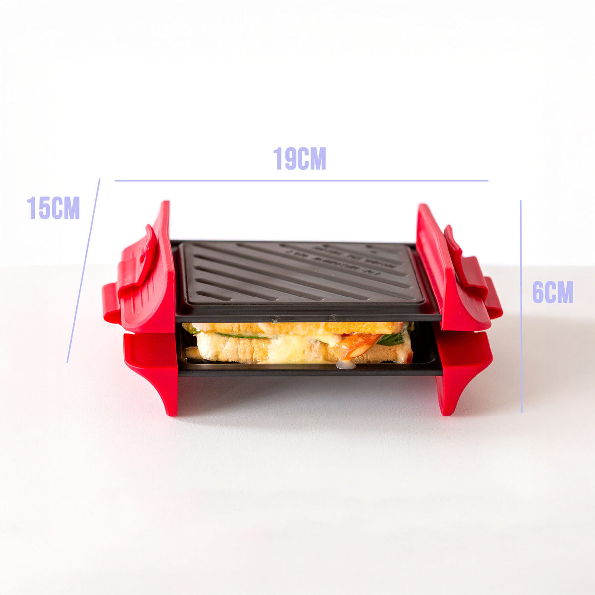 Compact Microwave Sandwich Maker Non-Stick Grill Plates for Quick Meals at Home, Work, or Travel - Flavour Fushion Cooking Shop