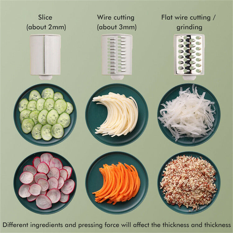 Kitchen Vegetable Food Manual Rotary Drum Grater Chopper Slicer Fruit Cutter - Flavour Fushion Cooking Shop