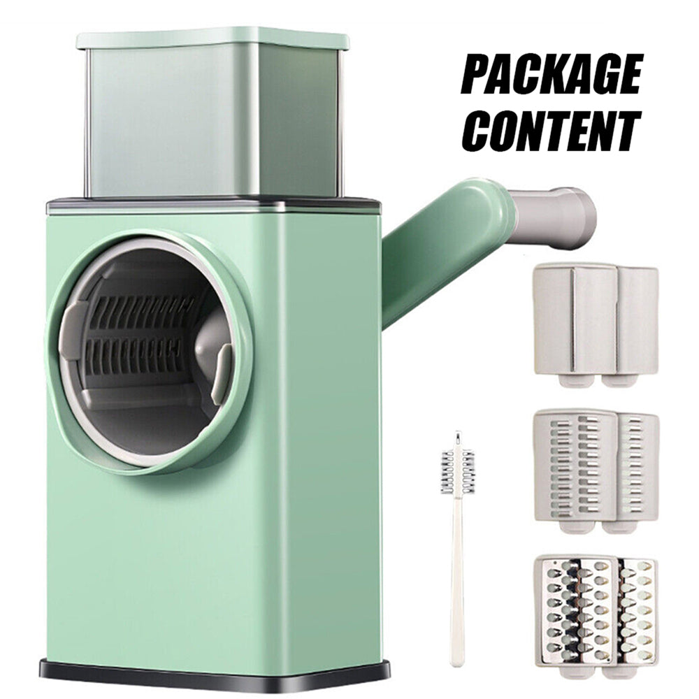 Kitchen Vegetable Food Manual Rotary Drum Grater Chopper Slicer Fruit Cutter - Flavour Fushion Cooking Shop