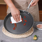 26cm Stainless Steel Crepe Pan Non-Stick Pan Honeycomb Coating Frying Pan Pizza6299